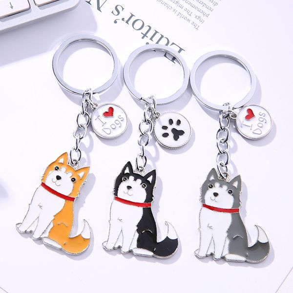 2020 new cute husky key dog ring pet animal keychain bag charm couple lover keychain lovely car keyring bag diy accessories, Silver
2020 new cute husky key dog ring pet animal keychain bag charm couple lover keychain lovely car keyring bag diy accessories, Silver