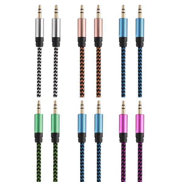 1m 3ft fabric aux audio cable stereo audio cable nylon braided gold plated for iphone 4 5 6 for ipod mp3 for samsung htc
1m 3ft fabric aux audio cable stereo audio cable nylon braided gold plated for iphone 4 5 6 for ipod mp3 for samsung htc