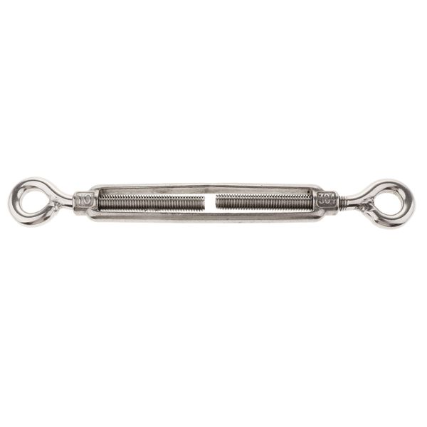 304 stainless steel turnbuckle screw m10 suitable for tightening rope, length adjustable
304 stainless steel turnbuckle screw m10 suitable for tightening rope, length adjustable