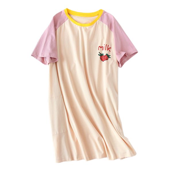 plus size sweet strawberry loose sleepdress women sleepwear nightdress 100% knit cotton cute short sleeve nightgowns for women, Black;red
plus size sweet strawberry loose sleepdress women sleepwear nightdress 100% knit cotton cute short sleeve nightgowns for women, Black;red