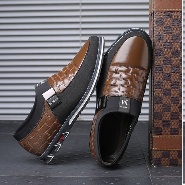 men genuine leather shoes elastic band fashion design solid tenacity comfortable men's shoes big sizes, Black
men genuine leather shoes elastic band fashion design solid tenacity comfortable men's shoes big sizes, Black