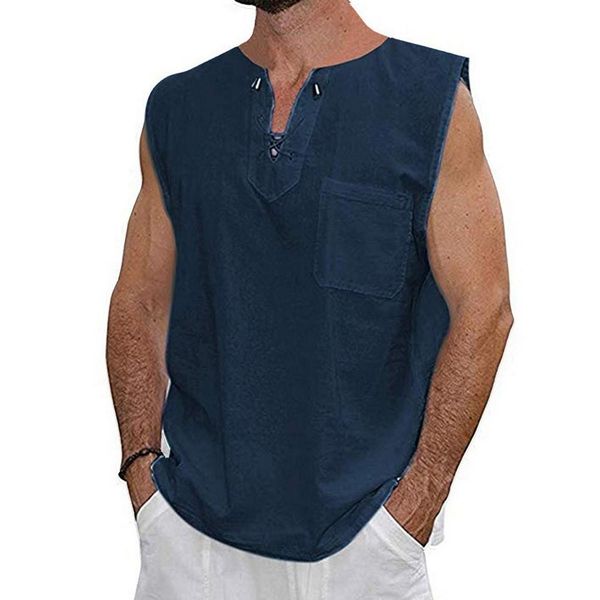 wholesale-fashion men' summer slim casual multicolor cotton linen short-sleeved shirt loose vest large open-forked male vest tank top, White;black
wholesale-fashion men' summer slim casual multicolor cotton linen short-sleeved shirt loose vest large open-forked male vest tank top, White;black
