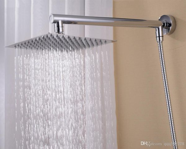 bathroom rain shower set, wall mounted brass arm + square stainless steel 8" shower head + 150cm shower hose
bathroom rain shower set, wall mounted brass arm + square stainless steel 8" shower head + 150cm shower hose