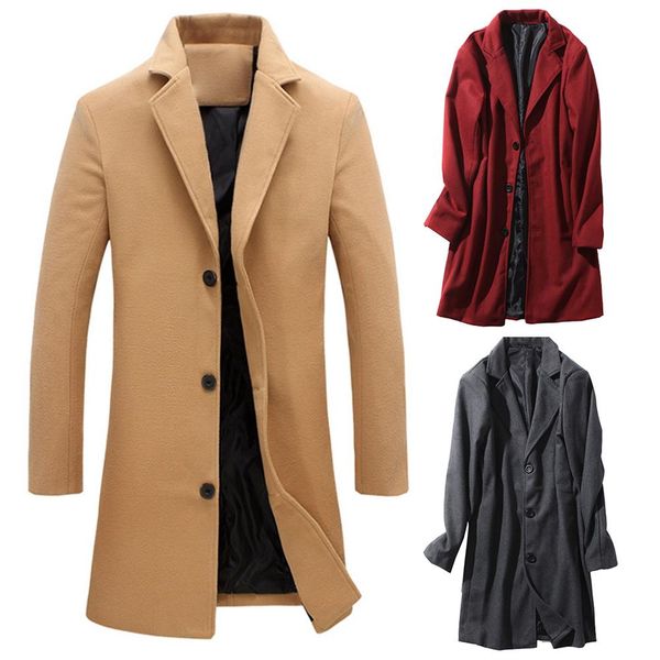 coat men long sleeve lapel suit windbreaker fashion england single breasted cardigan jacket business casual slim coat, Black
coat men long sleeve lapel suit windbreaker fashion england single breasted cardigan jacket business casual slim coat, Black