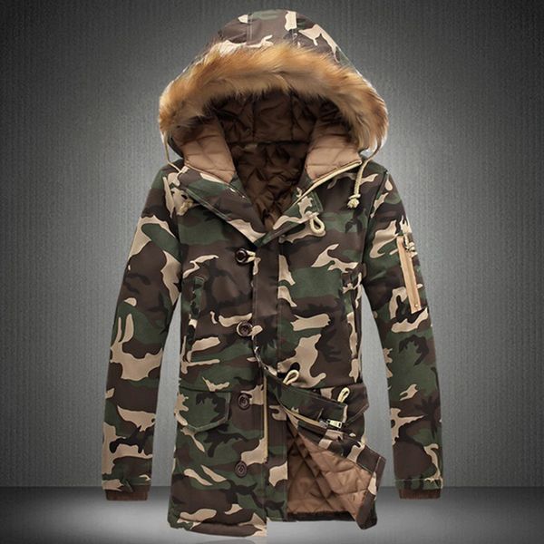 faux fur collar men fashion autumn warm coat camouflage jacket winter male hooded thicker cotton coat plus size, Black
faux fur collar men fashion autumn warm coat camouflage jacket winter male hooded thicker cotton coat plus size, Black