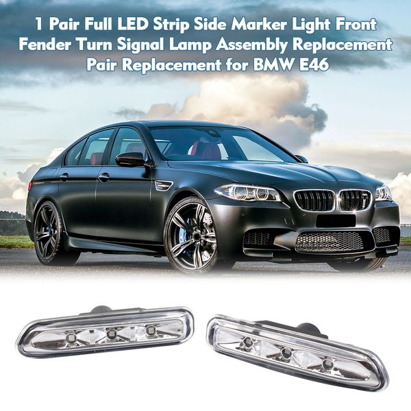 1pair car side light auto led strip side marker light white/gray car front fender turn signal lamp for 3series e46
1pair car side light auto led strip side marker light white/gray car front fender turn signal lamp for 3series e46