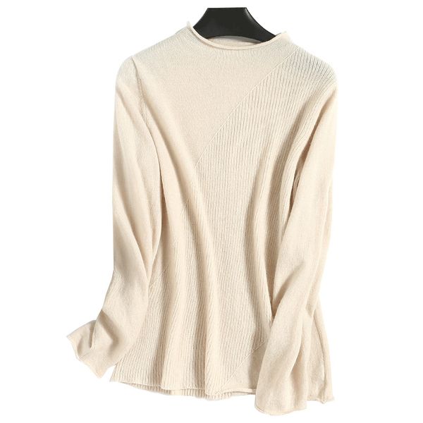 2019 winter new knitted cashmere wool sweater pattern ladies curled collar jacquard style pure color pits soft warmth pullovers, White;black
2019 winter new knitted cashmere wool sweater pattern ladies curled collar jacquard style pure color pits soft warmth pullovers, White;black