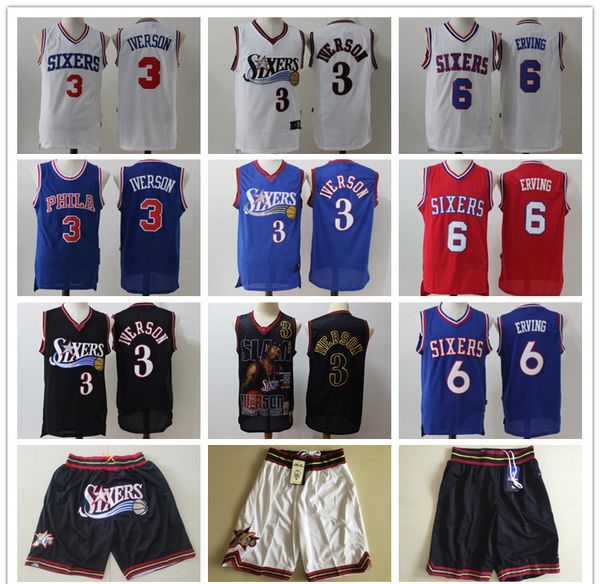mens philadelphia 76ers throwback jersey allen 3 iverson julius 6 erving basketball jersey basketball shorts black gold blue, Black;red
mens philadelphia 76ers throwback jersey allen 3 iverson julius 6 erving basketball jersey basketball shorts black gold blue, Black;red