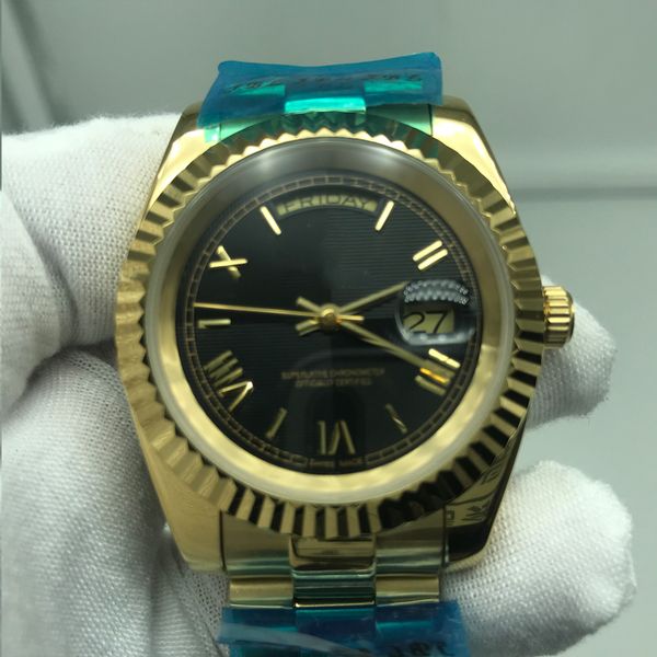 black dial mens watch yellow gold stainless steel strap watch daydate automatic movement mens watches, Slivery;brown
black dial mens watch yellow gold stainless steel strap watch daydate automatic movement mens watches, Slivery;brown