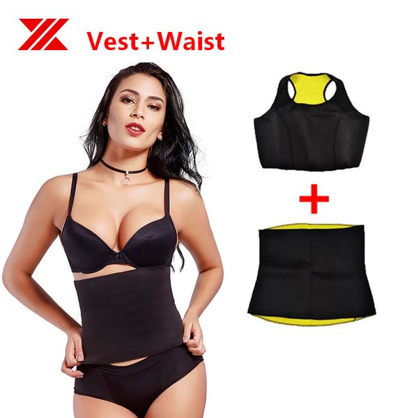 and hexin women sauna vest waist sweat neoprene body shaper fitness slimming workout fat burn waist trainer (bra + belt
and hexin women sauna vest waist sweat neoprene body shaper fitness slimming workout fat burn waist trainer (bra + belt