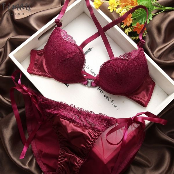 women lingerie solid women corset push up bra set underwear front buckle bra front closure u shape chic, Red;black
women lingerie solid women corset push up bra set underwear front buckle bra front closure u shape chic, Red;black