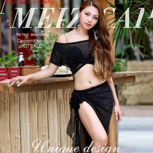 new belly dance practice clothing mesh long skirt beginner waistband oriental dance dress, Black;red
new belly dance practice clothing mesh long skirt beginner waistband oriental dance dress, Black;red