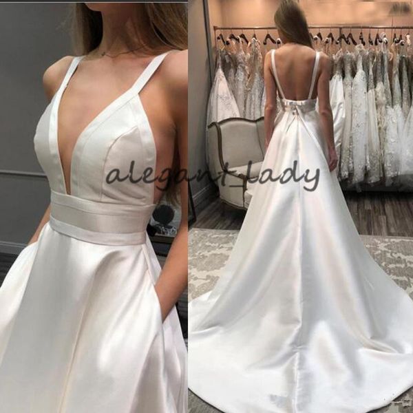 vestido de noivia spaghetti straps backless white ivory country garden bridal gowns 2019 simple stain beach wedding dresses cheap
vestido de noivia spaghetti straps backless white ivory country garden bridal gowns 2019 simple stain beach wedding dresses cheap