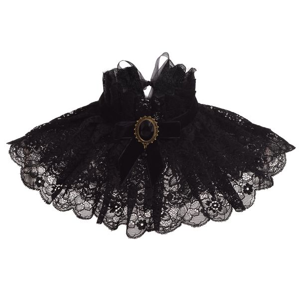 vintage gothic punk neck ruff charm black lace ribbon neck collar lady cosplay props high quality, Silver
vintage gothic punk neck ruff charm black lace ribbon neck collar lady cosplay props high quality, Silver