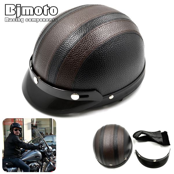 hel-002 pu leather motorcycle helmets bike bicycle helmets open half face for men and women
hel-002 pu leather motorcycle helmets bike bicycle helmets open half face for men and women