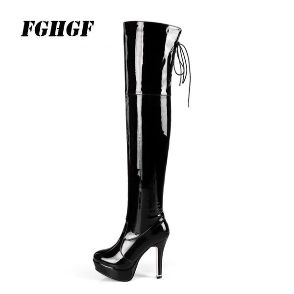 pole dancing boots with high heels and patent leather straps are above the knee size 34-48 for women's boots, Black
pole dancing boots with high heels and patent leather straps are above the knee size 34-48 for women's boots, Black