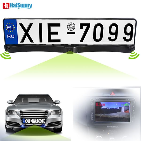 haisunny russia eu universal license plate frame two parking sensors radar with hd ccd night vision front camera in all car
haisunny russia eu universal license plate frame two parking sensors radar with hd ccd night vision front camera in all car