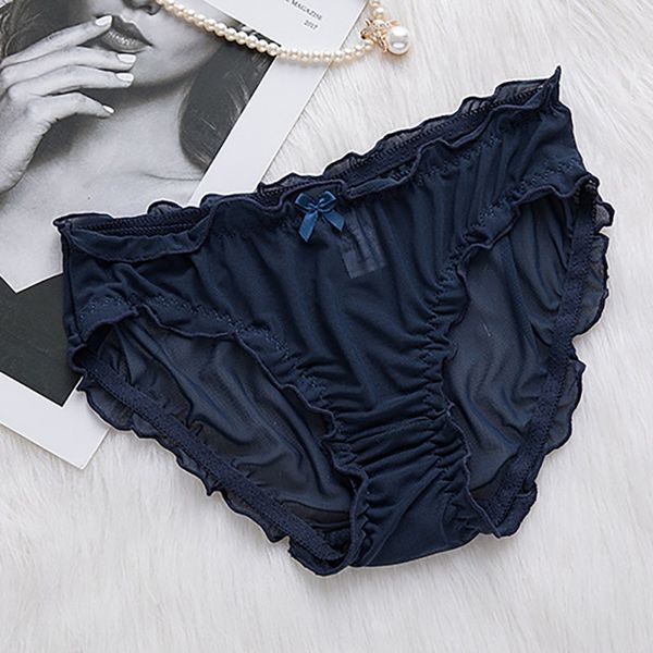 women mid rise briefs solid color transparent ruffles decoration females panties quick-drying panties, Black;pink
women mid rise briefs solid color transparent ruffles decoration females panties quick-drying panties, Black;pink