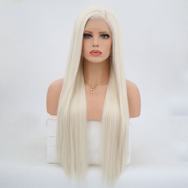 new designer fashion lace front wig sell synthetic hair wig traceless hairline light golden long straight hair split full head set, Black;brown
new designer fashion lace front wig sell synthetic hair wig traceless hairline light golden long straight hair split full head set, Black;brown