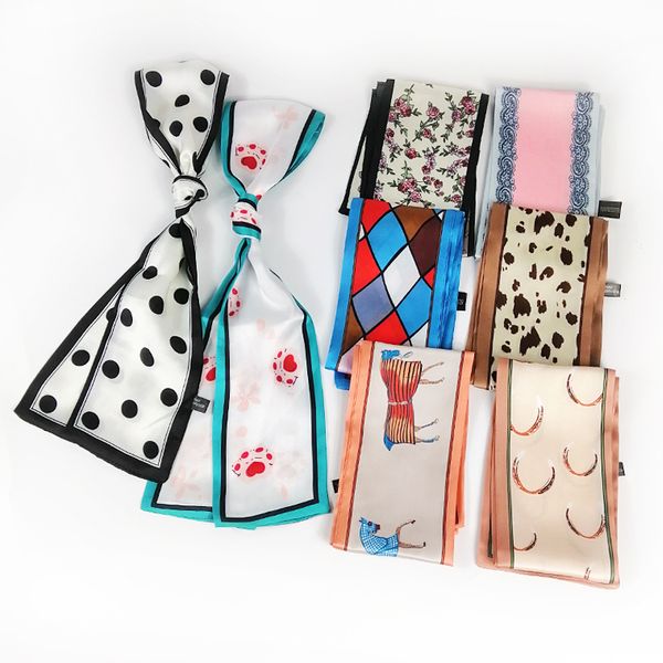 2020 new fashion print skinny long silk scarf women hair tie band kerchief wrist ribbons fashion head hair tie band neckerchief, Blue;gray
2020 new fashion print skinny long silk scarf women hair tie band kerchief wrist ribbons fashion head hair tie band neckerchief, Blue;gray