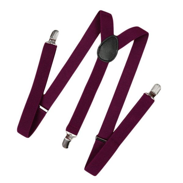 clip on suspender elastic y-shape back formal adjustable braces, red wine, Black;white
clip on suspender elastic y-shape back formal adjustable braces, red wine, Black;white