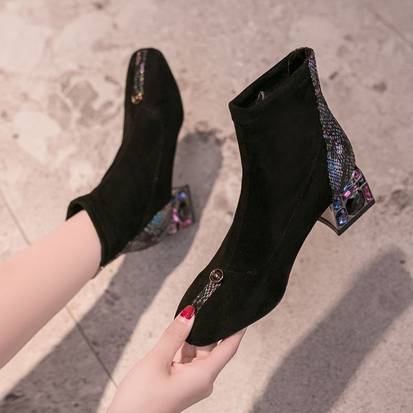 lace up boots shoes mid-calf booties women round toe low heels booties luxury designer boots-women rubber short ladies mid calf, Black
lace up boots shoes mid-calf booties women round toe low heels booties luxury designer boots-women rubber short ladies mid calf, Black