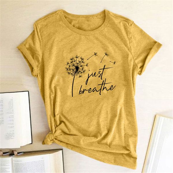 dandelion just breathe printed t-shirts women summer shirts for women sleeve graphic tee harajuku crew neck camisetas mujer, White
dandelion just breathe printed t-shirts women summer shirts for women sleeve graphic tee harajuku crew neck camisetas mujer, White