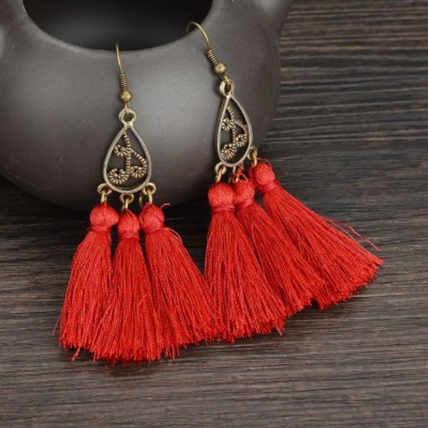 multi-color optional hand-made temperament metal stud earrings short sectiontassel earrings for women e1585, Golden 
multi-color optional hand-made temperament metal stud earrings short sectiontassel earrings for women e1585, Golden
