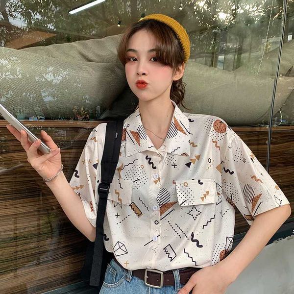 women's blouses & shirts oversize harajuku summer casual plus size womens and turn down collar mujer de moda blusas chiffon ulzzang, White
women's blouses & shirts oversize harajuku summer casual plus size womens and turn down collar mujer de moda blusas chiffon ulzzang, White