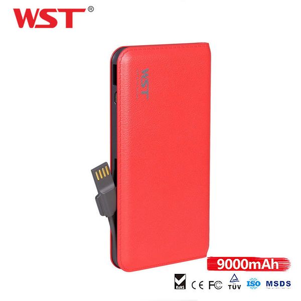 wst original power bank with cable 9000mah portable bateria externa built in charging cable slim light external battery charger
wst original power bank with cable 9000mah portable bateria externa built in charging cable slim light external battery charger