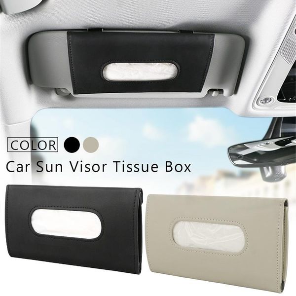 

car sun visor pu tissue box multi-function leather car hanging seat carton tissue box shade paper towel accessories