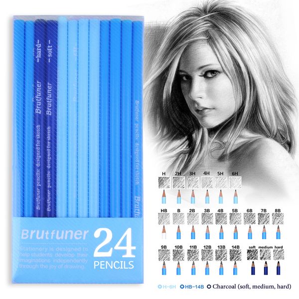 24 pcs sketch pencil set sketch pen drawing pencil set beginner student professional full of pen art supplies
24 pcs sketch pencil set sketch pen drawing pencil set beginner student professional full of pen art supplies