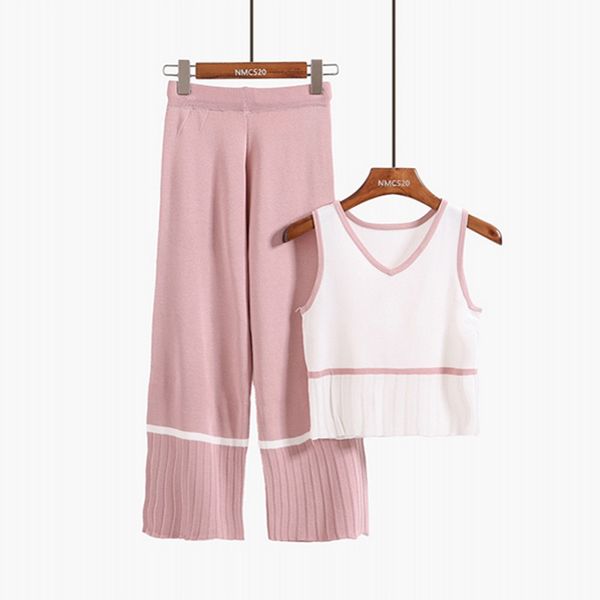 new arrival runway women tank knitted elegant casual vest jumper + wide leg pants knitting clothing 2pcs set suits, White
new arrival runway women tank knitted elegant casual vest jumper + wide leg pants knitting clothing 2pcs set suits, White