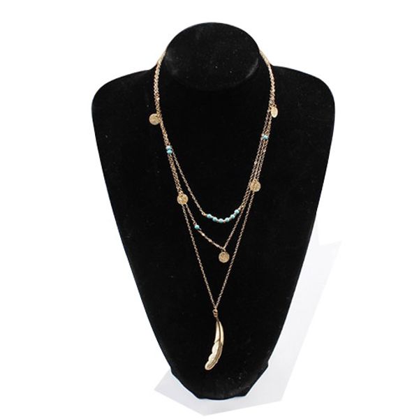 feather new fashion copper beads sequins multilayer long necklace metal turquoises pendant chokers necklaces women jewelry, Silver
feather new fashion copper beads sequins multilayer long necklace metal turquoises pendant chokers necklaces women jewelry, Silver