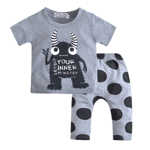 newborn baby boys girls clothing 2019 summer short sleeve inner monster t-shirt+pants 2 pieces set infant baby clothes outfits, White
newborn baby boys girls clothing 2019 summer short sleeve inner monster t-shirt+pants 2 pieces set infant baby clothes outfits, White