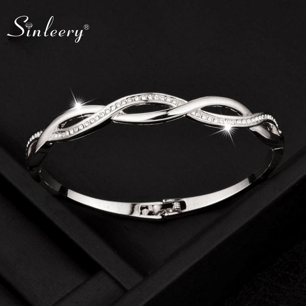 sinleery silver color charm cubic zirconia hollow bangle for women cross bracelets jewelry sl217 ssc, White
sinleery silver color charm cubic zirconia hollow bangle for women cross bracelets jewelry sl217 ssc, White