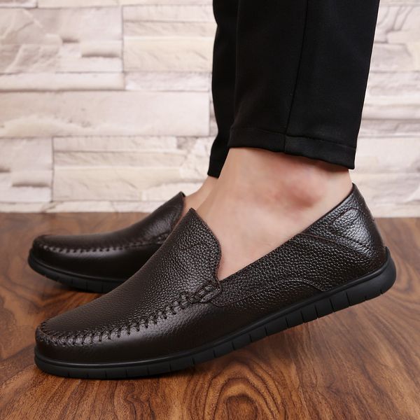 limeike 2020 fashion men loafers shoes genuine leather shoes men casual flat comfortable leather, Black
limeike 2020 fashion men loafers shoes genuine leather shoes men casual flat comfortable leather, Black