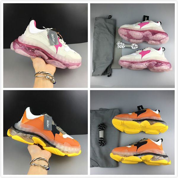 New Paris 3.0 Triple S Cushion Sports Running Shoes White Pink Orange Luxury Old Dad Shoes Fashion Brand Designer Clunky Sneaker
New Paris 3.0 Triple S Cushion Sports Running Shoes White Pink Orange Luxury Old Dad Shoes Fashion Brand Designer Clunky Sneaker