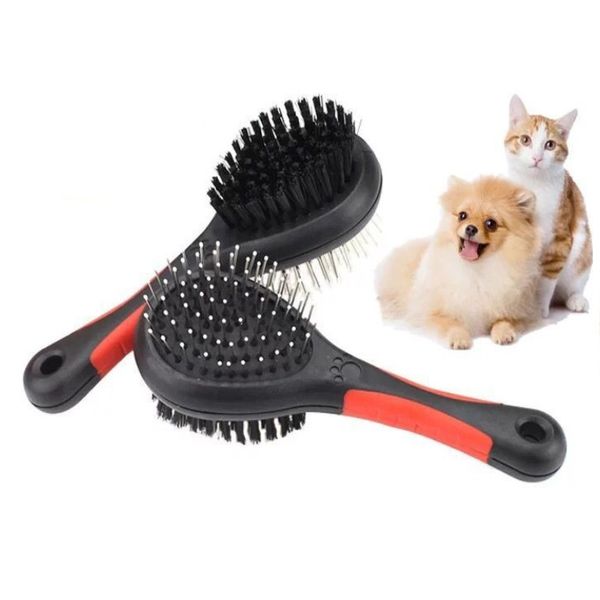 two sided dog hair brush double-side pet cat grooming brushes rakes tools plastic massage comb with needle fa1997
two sided dog hair brush double-side pet cat grooming brushes rakes tools plastic massage comb with needle fa1997