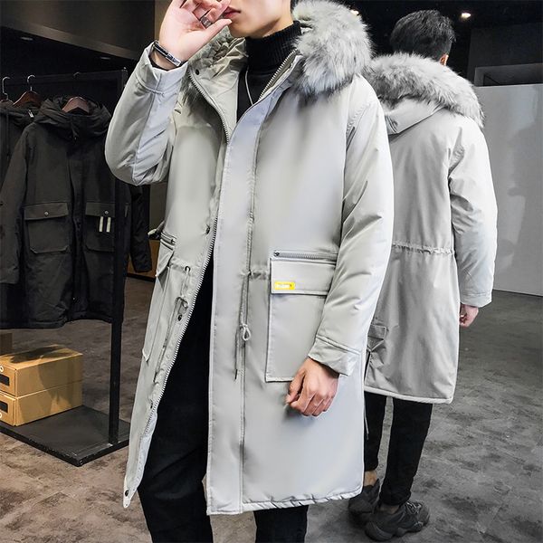parka men 2019 new winter men fur hooded jacket male clothes long jacket coat solid color parkas cotton-padded youth clothing, Black
parka men 2019 new winter men fur hooded jacket male clothes long jacket coat solid color parkas cotton-padded youth clothing, Black
