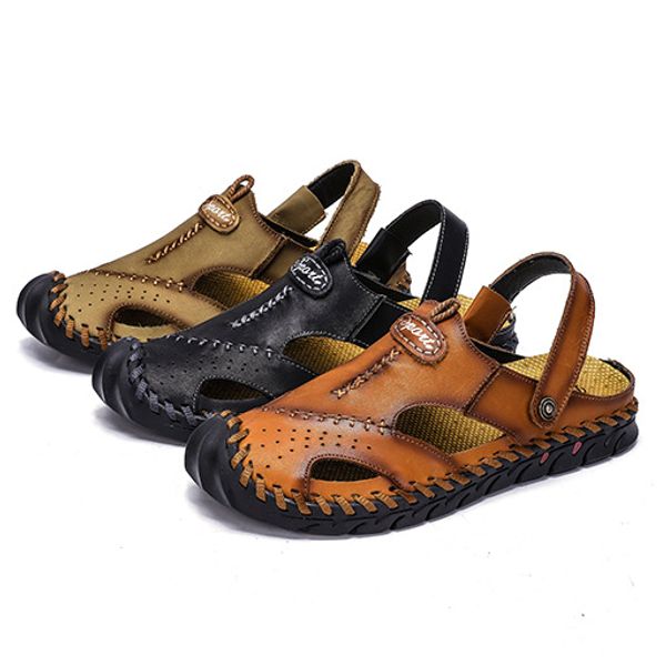 man sandals cow leather large size closed toe handmade sewing anti slip sandalias man shoes summer sandals men, Black
man sandals cow leather large size closed toe handmade sewing anti slip sandalias man shoes summer sandals men, Black