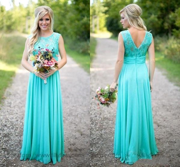 Cheap Beach Maid of Honor Prom Party Gowns 2019 Plus Size Country Bridesmaids Dresses Lace Top Bodice Floor Length Chiffon Party Gowns
Cheap Beach Maid of Honor Prom Party Gowns 2019 Plus Size Country Bridesmaids Dresses Lace Top Bodice Floor Length Chiffon Party Gowns