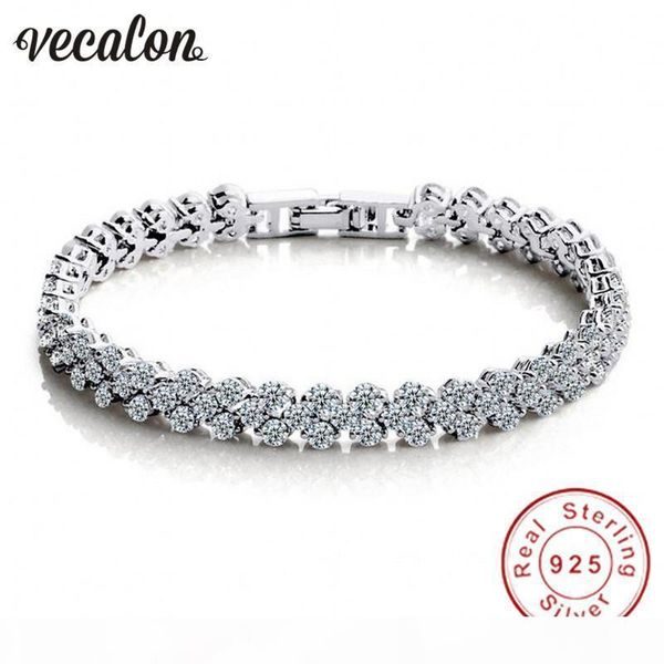 vecalon trendy female bracelets 5a zircon cz 925 sterling silver crystal engagement wedding bracelets for women jewelry, Black
vecalon trendy female bracelets 5a zircon cz 925 sterling silver crystal engagement wedding bracelets for women jewelry, Black