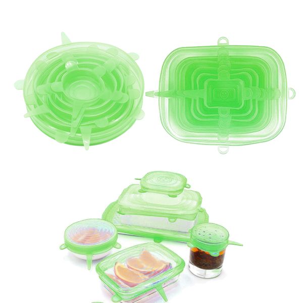 12pcs reusable silicone stretchable lids pot cup bowl covers resistant 
12pcs reusable silicone stretchable lids pot cup bowl covers resistant
