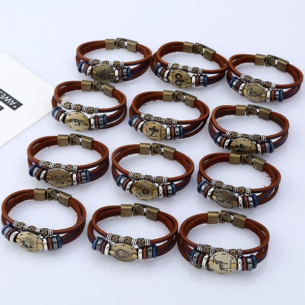 wholesale- twelve constellation charm horoscope bracelets leather bracelet punk jewelry 12 styles rope braided model no. ne948-1, Golden;silver
wholesale- twelve constellation charm horoscope bracelets leather bracelet punk jewelry 12 styles rope braided model no. ne948-1, Golden;silver