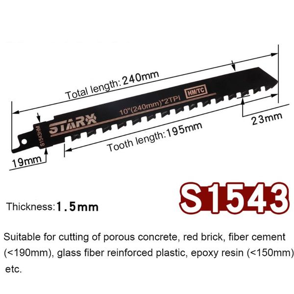 demolition masonry reciprocating saw blade for cutting brick stone alloy steel x7yd
demolition masonry reciprocating saw blade for cutting brick stone alloy steel x7yd