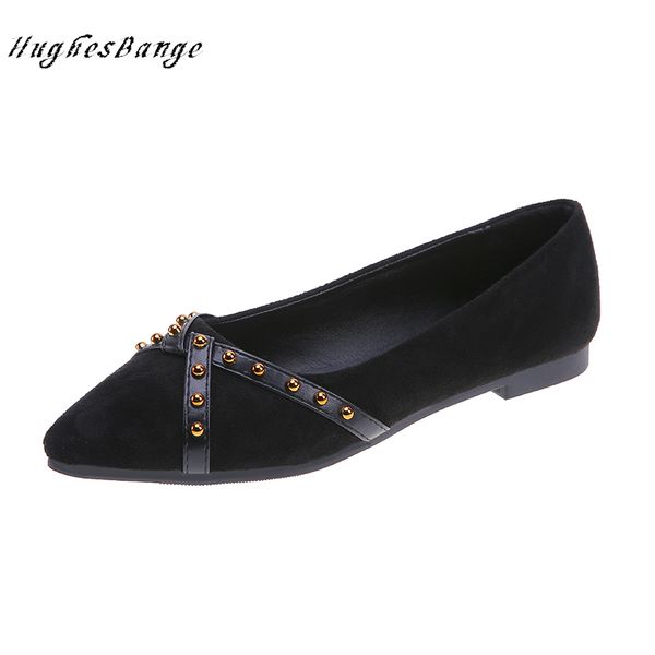 women fashion shoes rivet flats 2019 spring autumn new comfortable wild female pointed mouth one-legged suede scrub single, Black
women fashion shoes rivet flats 2019 spring autumn new comfortable wild female pointed mouth one-legged suede scrub single, Black