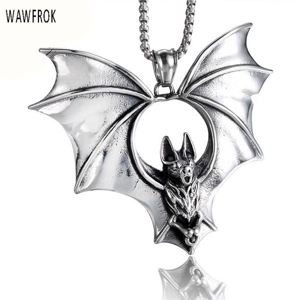 wawfrok vintage punk chain bats pendant necklace black enamel vampire bat stainless steel necklace & pendant men colar jewelry, Silver
wawfrok vintage punk chain bats pendant necklace black enamel vampire bat stainless steel necklace & pendant men colar jewelry, Silver