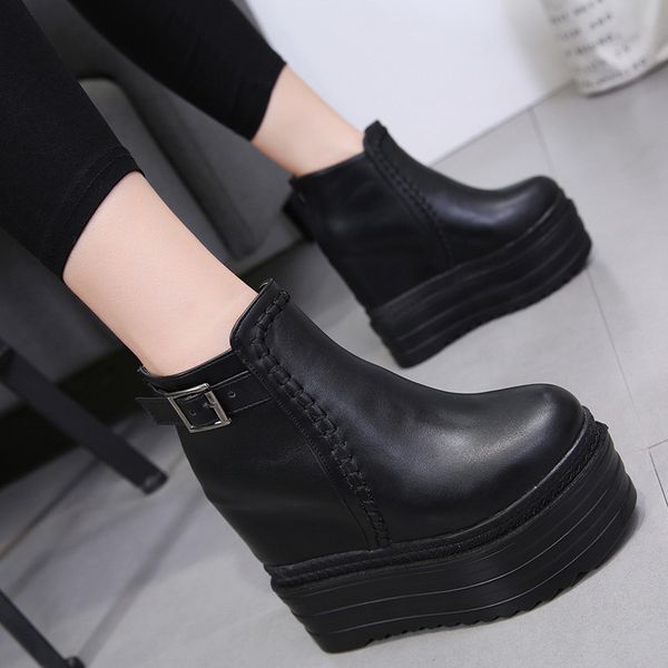 autumn and winter new women's boots. korean version of the fashion cake thick-soled super high heel boots wild warm women'sshoes, Black
autumn and winter new women's boots. korean version of the fashion cake thick-soled super high heel boots wild warm women'sshoes, Black