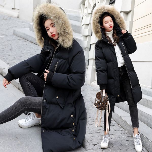 2018 winter new style chic cotton coat women's mid-length korean-style students large fur collar cotton-padded clothes thick cot, Blue;black
2018 winter new style chic cotton coat women's mid-length korean-style students large fur collar cotton-padded clothes thick cot, Blue;black